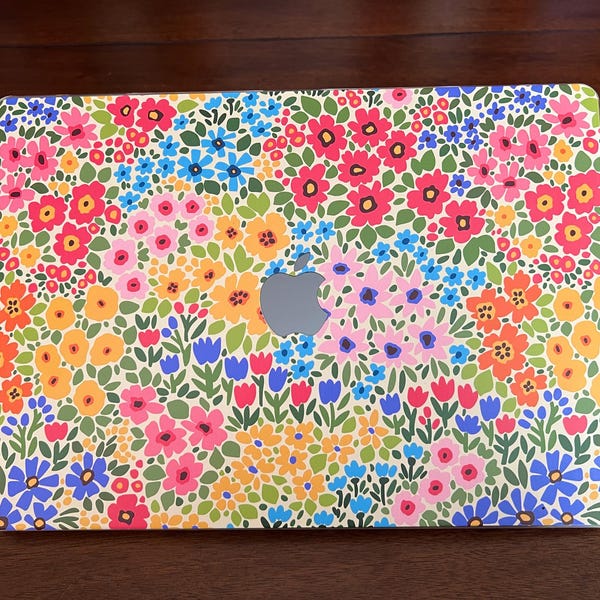Cute MacBook Case Colorful Flowers Aesthetic MacBook Air 13 Air 15 M2 ...
