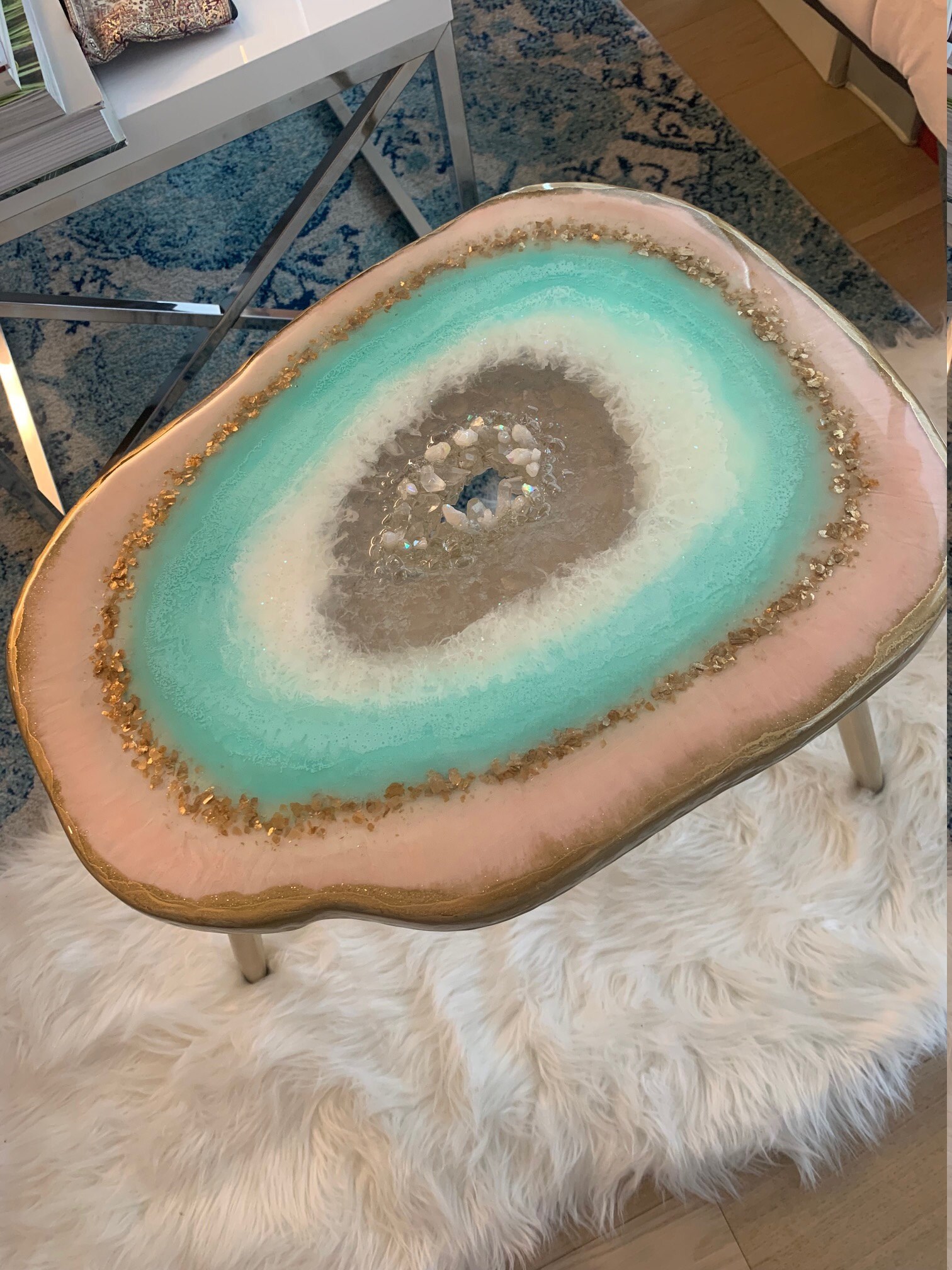 Geode Resin Table Commission