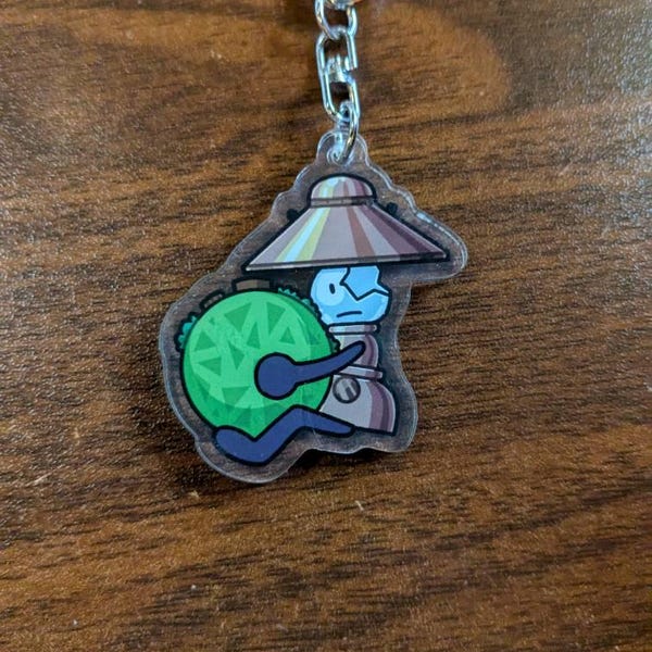 HFJONE Airy Enamel Pin, Acrylic Keychain, and Holographic Vinyl Sticker ...