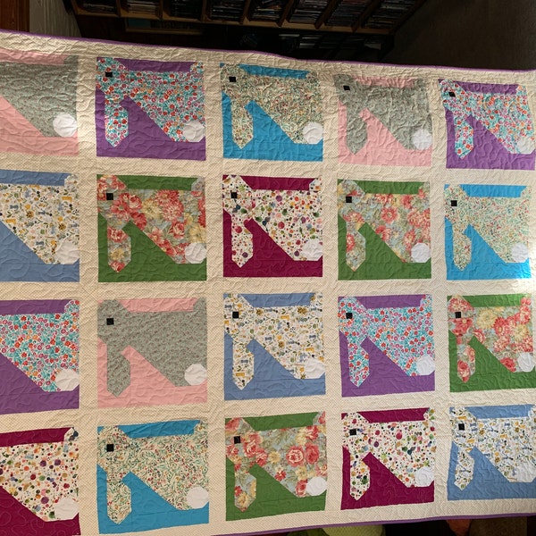 PDF Easter Quilt Pattern - Green Bunny Quilt Pattern - Etsy
