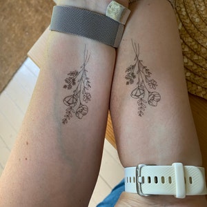 Mountain Range Temporary Tattoo Set of 2 hand drawn | Etsy