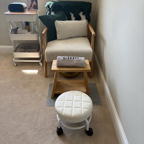 Handmade Rustic Wooden Milking Stool | Milkmaid Side Table With Shelf ...