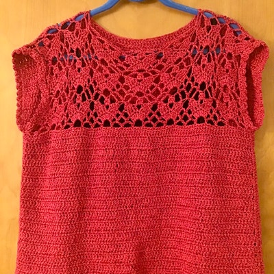 Golden Cross Crochet Summer Sweater - Etsy