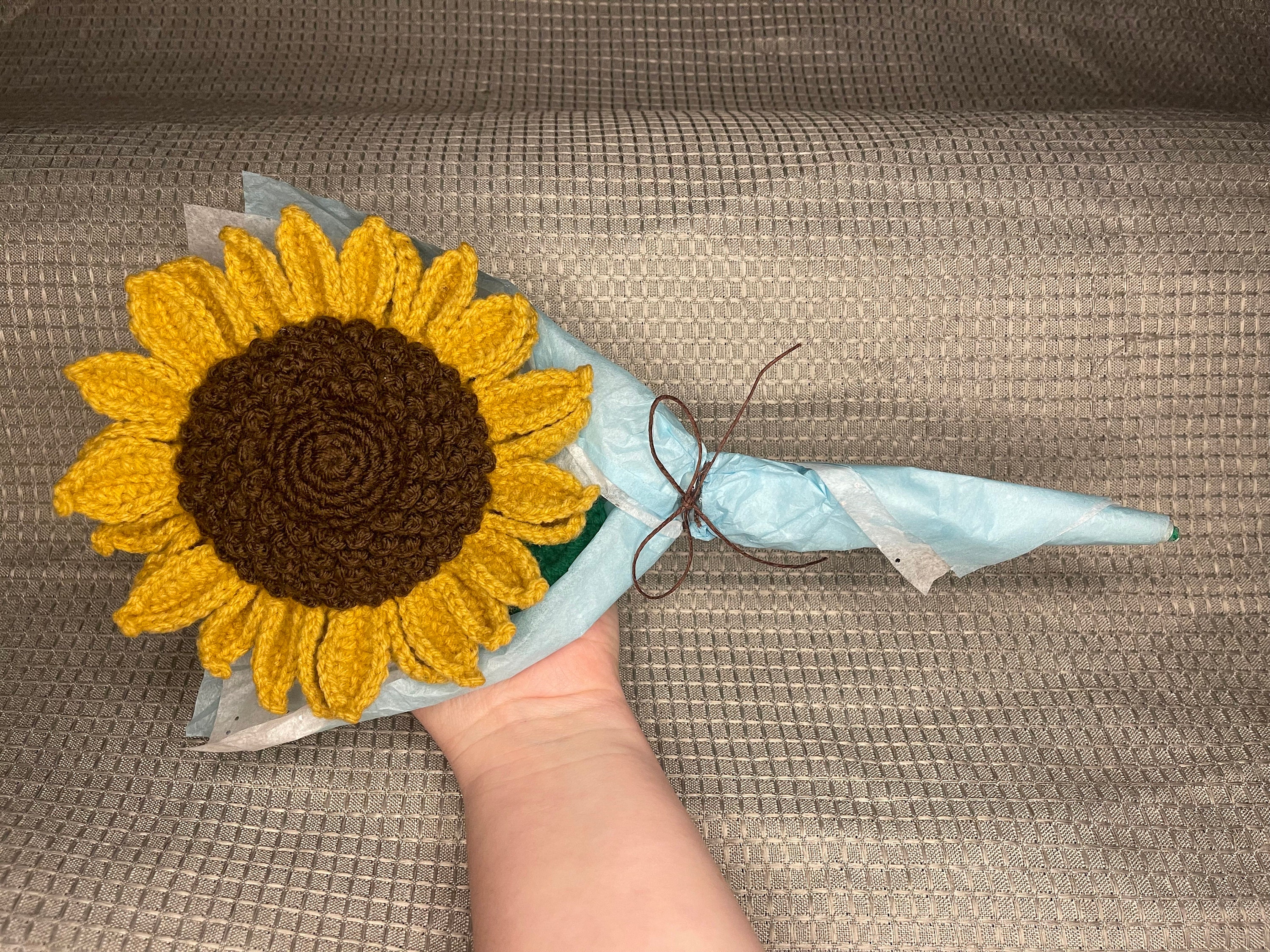 Sunflower Crochet Pattern, Crochet Flower Bouquet Pattern, Crochet Flower Pattern, Wedding Flower