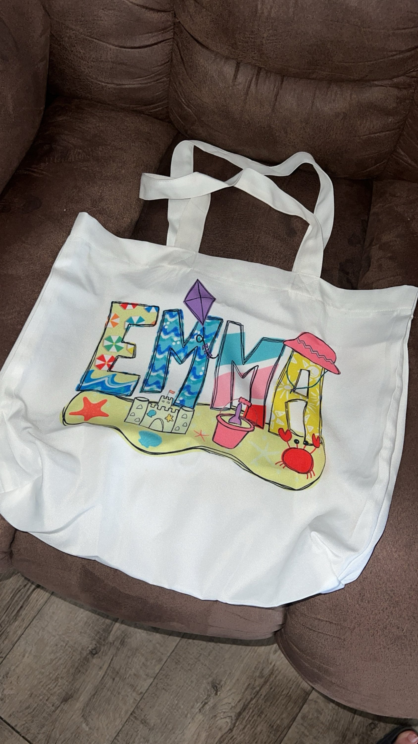 Kids Personalized Beach Tote Bag, Beach Bag, Pool Bag, Summer Essentials, Beach Vacation