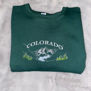 Colorado Embroidered Sweatshirt, Colorado Sweatshirt, Colorado Mountain ...