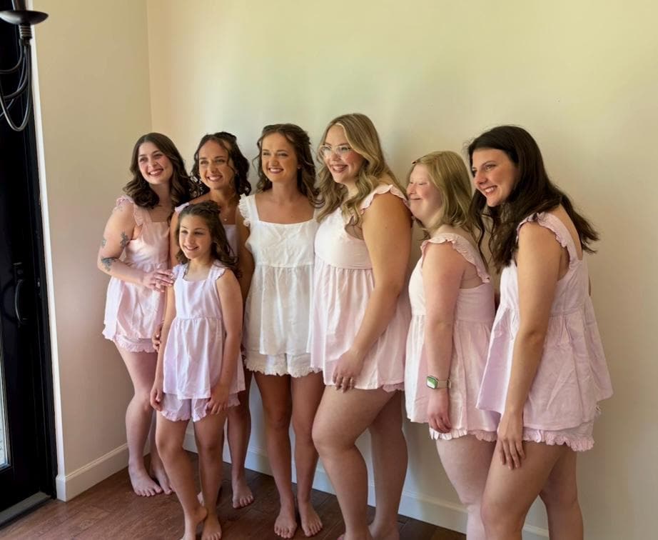 Bridesmaid PJs Personalized Gift Getting Ready Nightie for Bridesmaid Bachelorette Party Pajamas Bridal Shower Gift