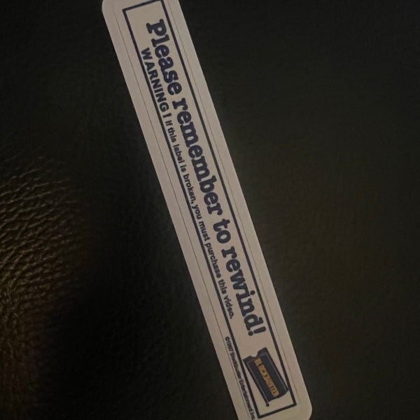Please Remember to Rewind - Blockbuster Video Rental VHS - Vinyl Die ...