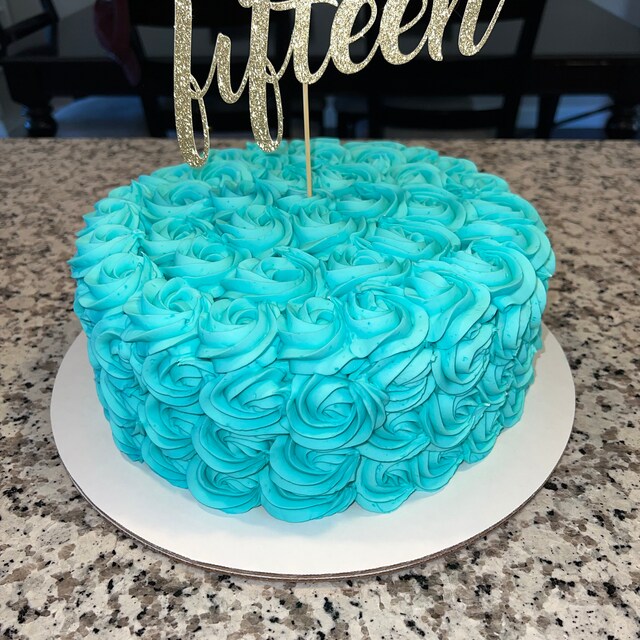 Decorazione Per Torta 15° Compleanno | 9 Pezzi Glitterati Per Ragazzo E Ragazza | Cake Topper Con Palloncino