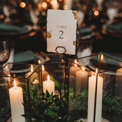Handmade Paper Table Number Signs - Etsy