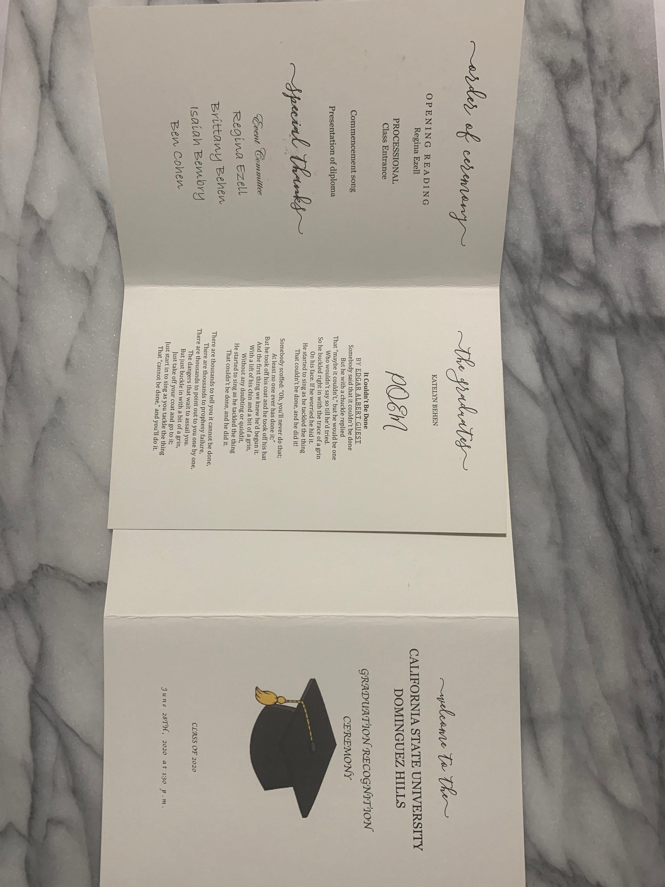 Graduation Itinerary Template Graduation Itinerary Template