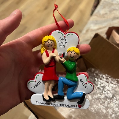 Just engaged christmas ornament