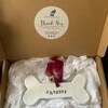 Image showcasing Personalised Dog Bone Clay Tree Decoration, Pet Christmas Decoration ...