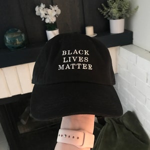 Black Lives Matter Baseball Cap Embroidered Cotton Adjustable Dad Hat ...