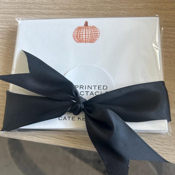 Red Ribbon Wavy Personalized Notecard Set | Baby Shower, Bridal ...