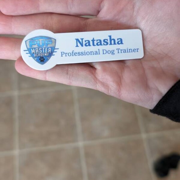 Custom engraved name tags personalized engraved employee office name