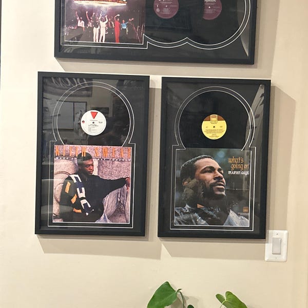 Jukebox Frame Jukebox-style Vinyl Record Frame With Double Matting Displays Album ...