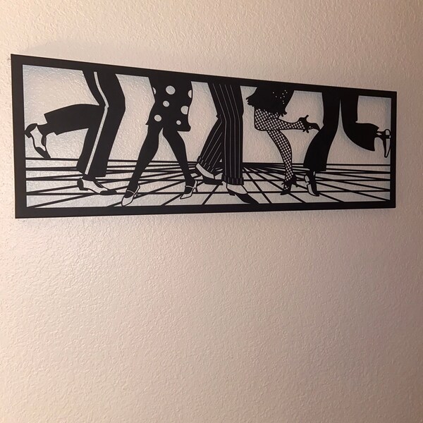 Let's Dance Metal Wall Art Framed, Music Wall Decor, Wall Hangings