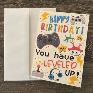 Video Game Birthday Card Printable, Printable Gamer Birthday Card, for ...