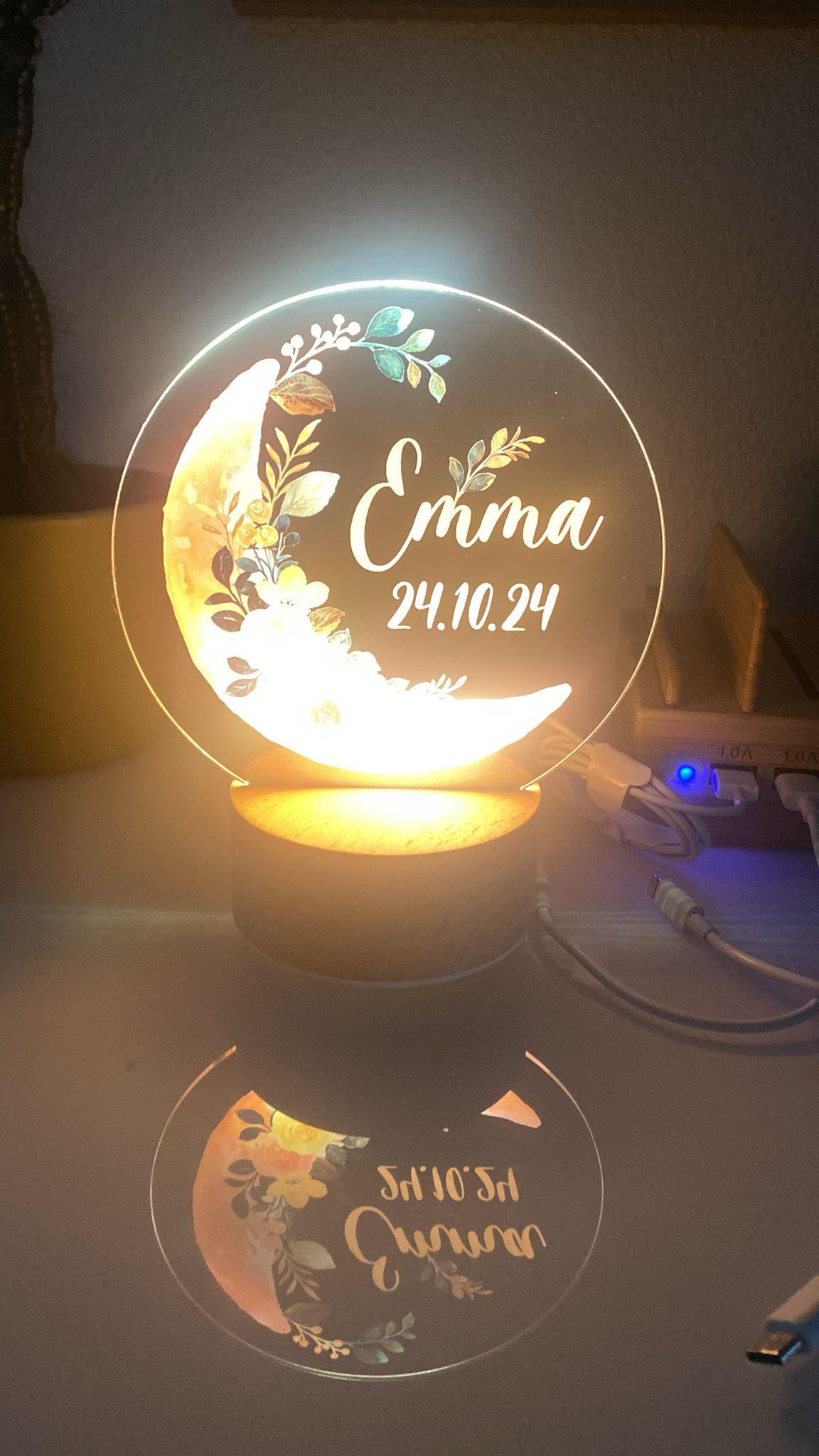 Baby Girl Gift, Personalized Night Light for Kids, Custom Night Light, Infant Gift, Personalized Lamp, Name Night Light