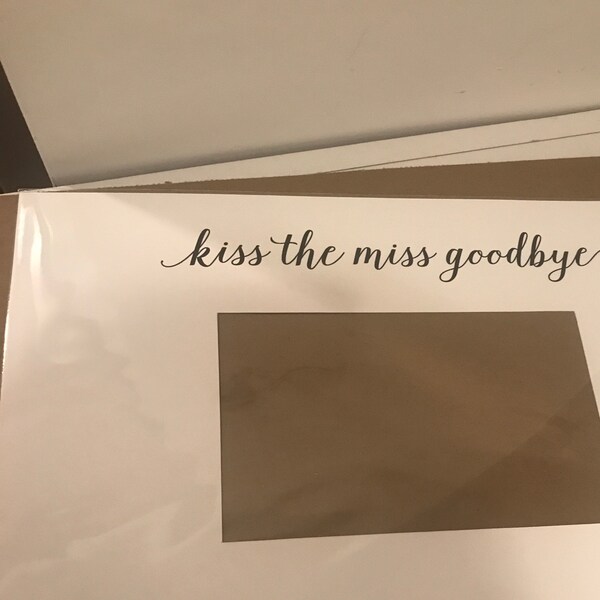 Kiss the Miss Goodbye Printable Template | Editable - Instant Download ...
