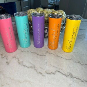 Personalized Marble 20oz Skinny Tumbler With Straw and Anti-slip Silicone  Bottom Ready to Ship Priority Shipping 