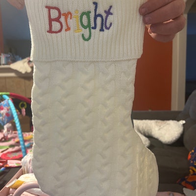 Knit Stocking Cable Knit Monogram Stocking Monogram Christmas