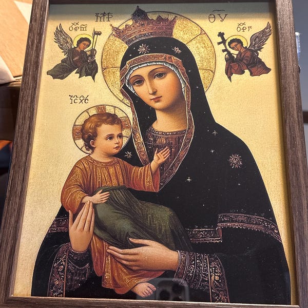 Our Lady of Perpetual Help Canvas: Virgin Mary Catholic Icon Art - Etsy