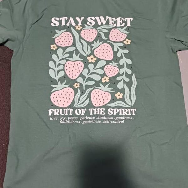 Boho Christian Strawberry Shirt Fruits of the Spirit Bible Verse Shirt ...