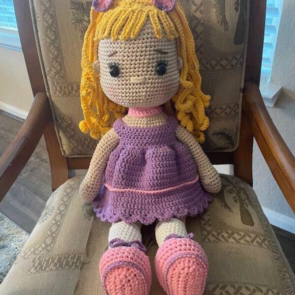 Amigurumi Doll Pattern for Beginners, Crochet Doll Pattern, Easy ...