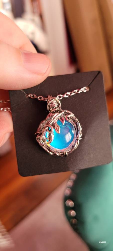 Witch’s Mirror Necklace | Hexenspiegel Protection Amulet From Dark Arts |  Wiccan Amulet | Alter Tool