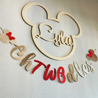 Oh Twodles Banner, Mouse Banner, Second Birthday, Girls Birthday Ideas ...