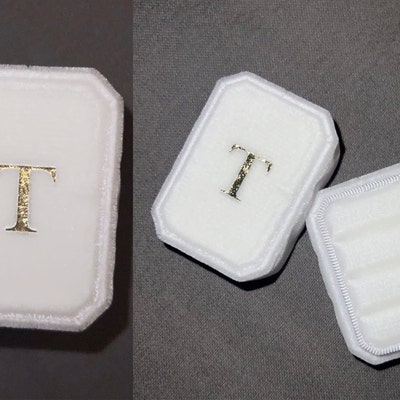 Three Ring Box for Wedding Ceremony Mauve Velvet Ring Box 3 - Etsy