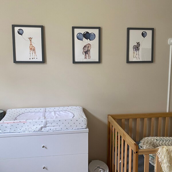Nursery Wall Art Boy Nursery Decor Baby Animal Prints Baby Boy Wall ...