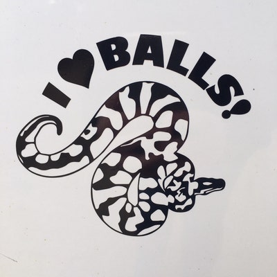 Ball Python Snake Decal/sticker I Love Balls 4X4 - Etsy