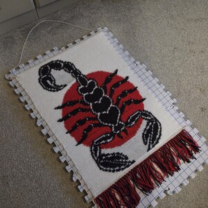 B@TT ロゴ刺繍 ラグ Scorpion Traditional Tattoo Crochet Tapestry Pattern - Etsy