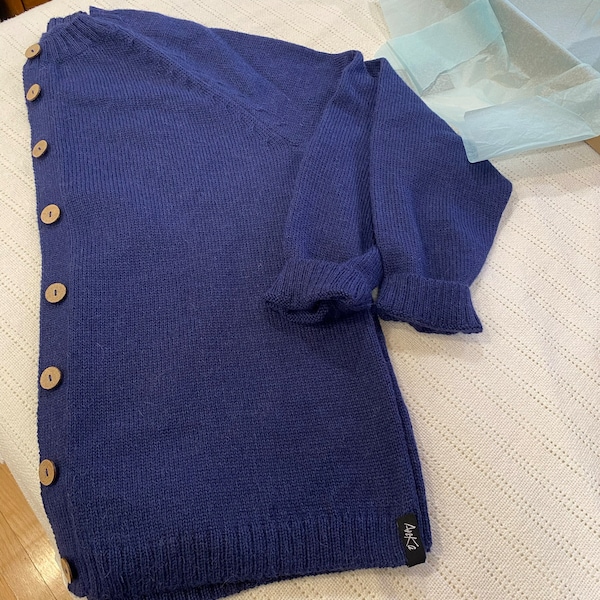 Evie Button Up Cardigan | Amethyst Plum | Alpaca-Wool Blend main image 1