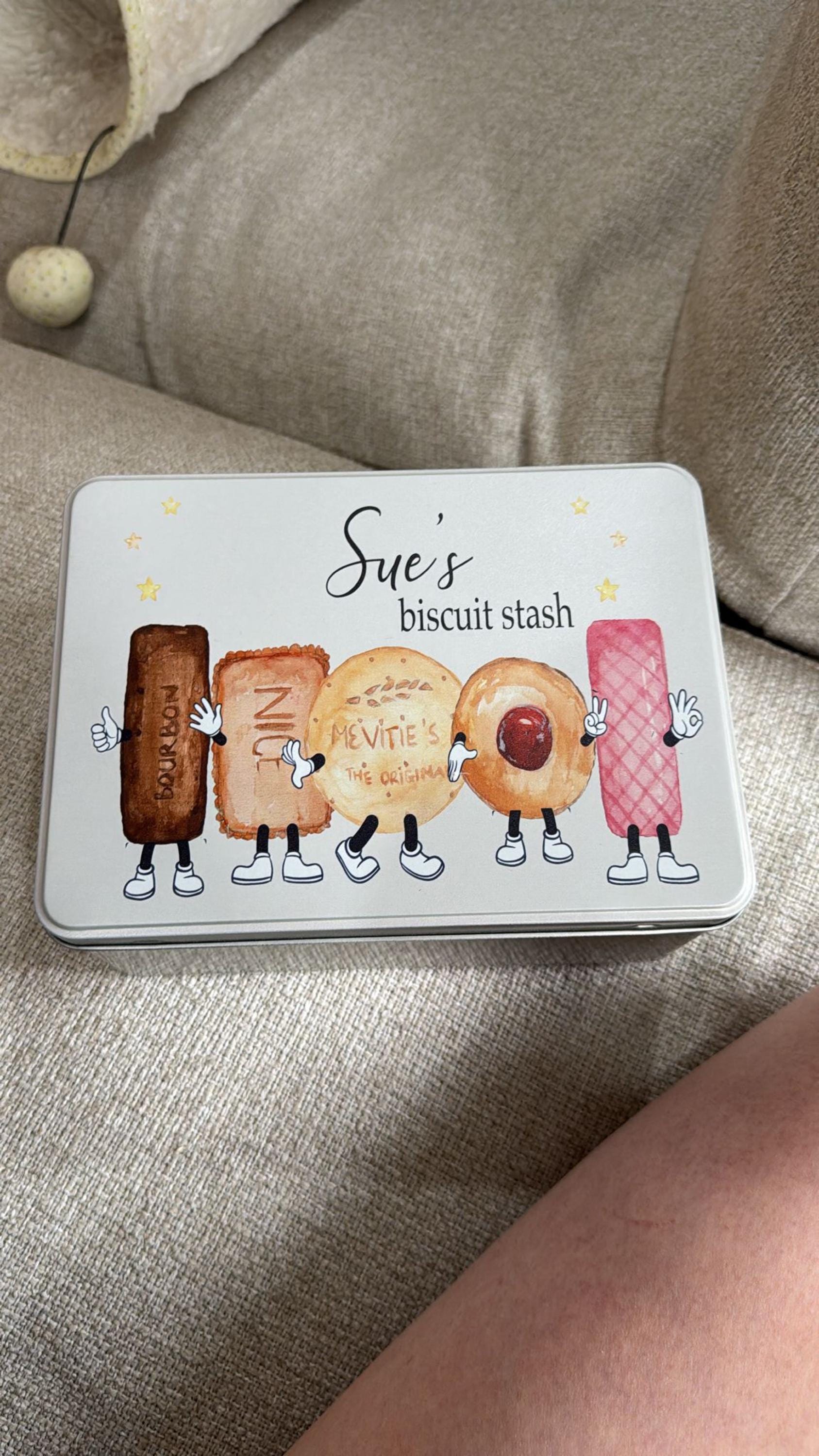 Personalised biscuit tin, biscuits, cookies, girlfriend, gift for her, him, Mother's Day, Father's Day, Mum, Dad, Grandparent, Grandma, Gran