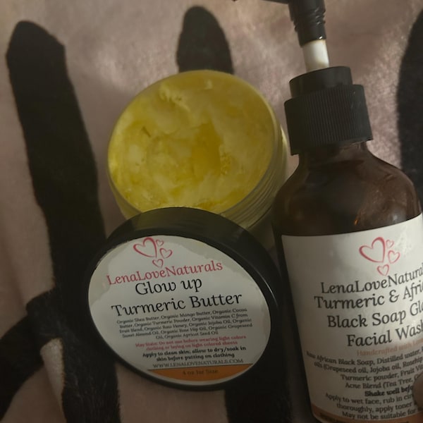 Turmeric Soap Face Wash + African Black Soap Made With Organic Turmeric ...