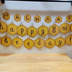 BEE Day Birthday Party Kit Bumble Bee Themed 1st Birthday, 2nd Birthday,  3rd Birthday Cute Printable Ochre Grey Honeycomb & Stripes Decor 