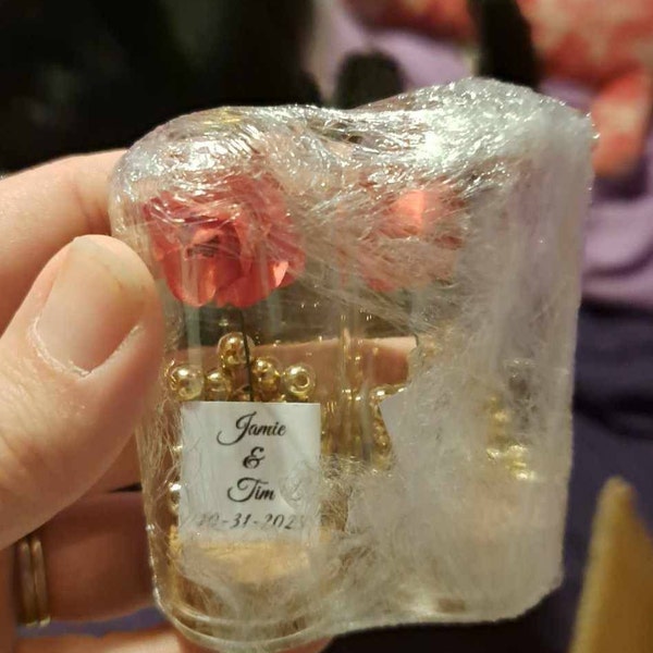 Beauty and the Beast Mini Glass Wedding Favors for Guests, Wedding ...