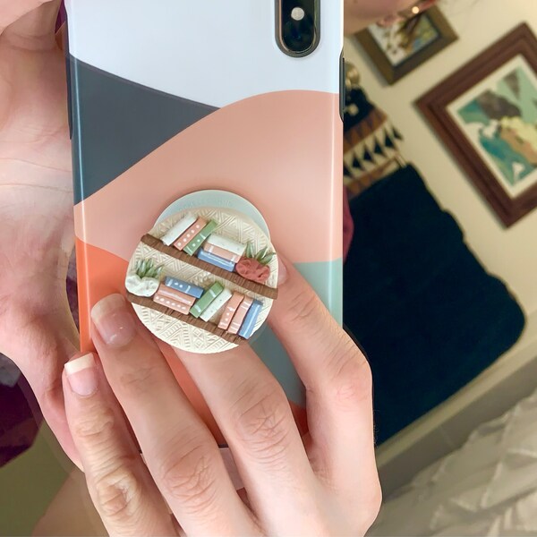 Boho Bookshelf Authentic Popsocket™ Popgrip Phone Grip - Expanding ...
