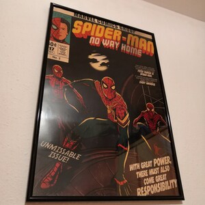 Affiche Spiderman Marvel Comics - Toile Coton Poster Figurine Âge D'Argent
