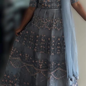 Designer Party Wear peach soft net Lehenga Choli With Sequins Embroidery Work and Dupatta For Women, Wedding Lehenga, Reception Lehenga