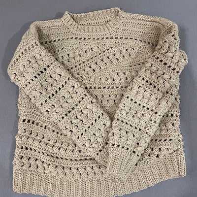 Crochet Sweater Pattern PDF Sensum Sweater Cabled Sweater - Etsy