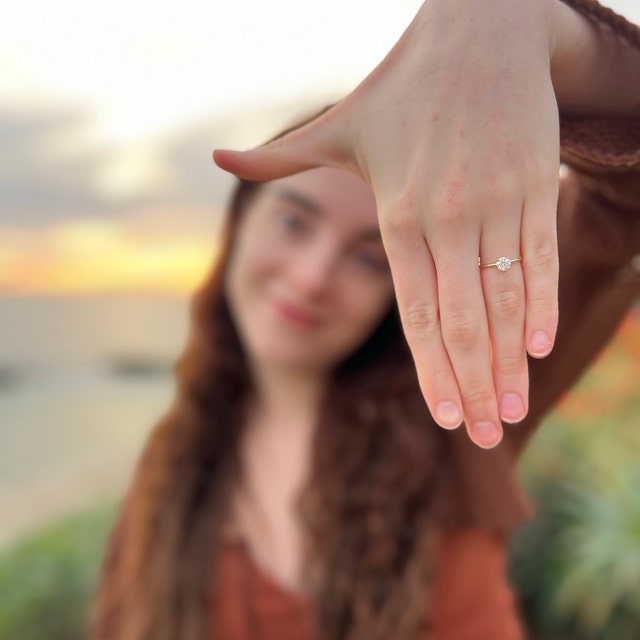 14K Gold 0.50 Ct Diamond Ring, Lab Grown Diamond Ring - Etsy