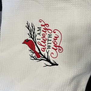 Cardinal Embroidery Design, Remembrance Embroidery File, 3 Sizes ...