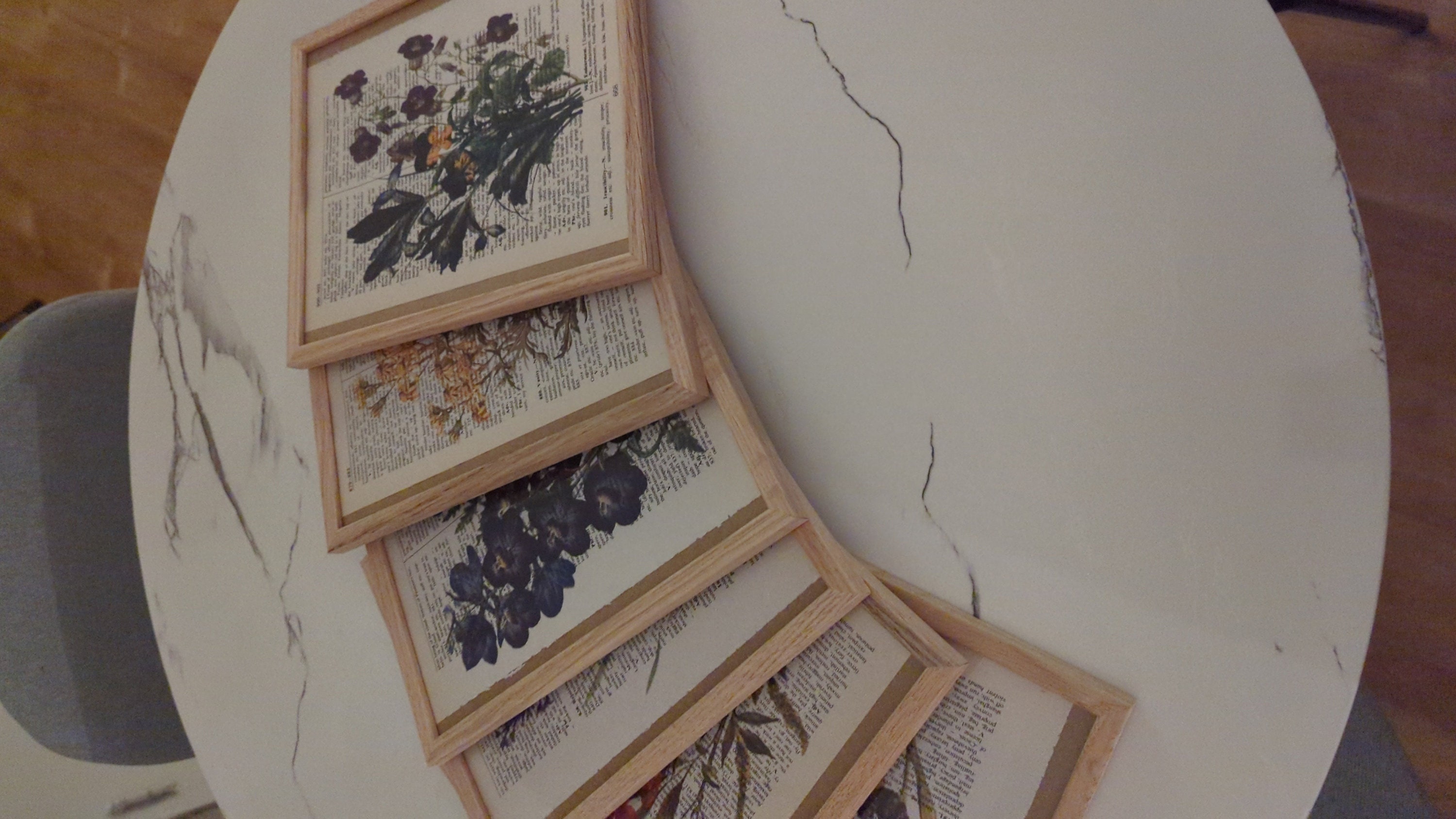 Flower Themed dictionary prints
