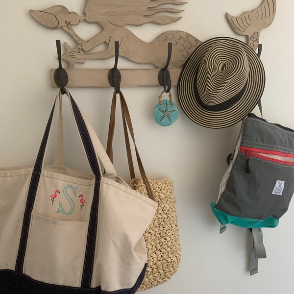 Mermaid Hook Rack Entryway Bathroom Towel Hook Wall Rack Mermaid ...