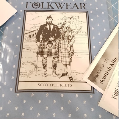 Patron Couture Folkwear #152 – Kilt Écossais Prince Charlie Jacket Et Gilet Homme/Femme